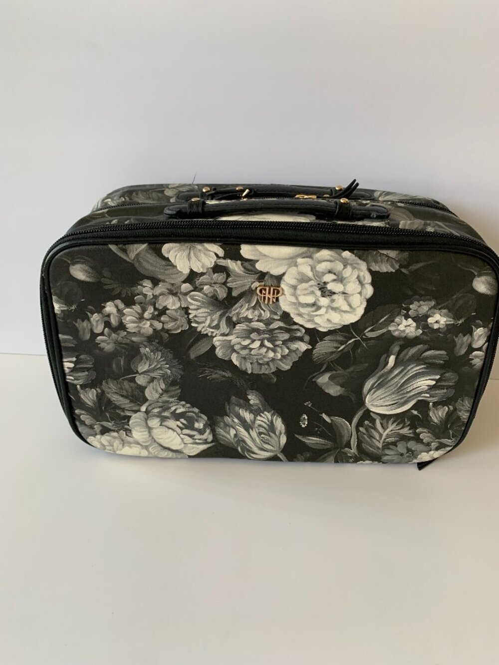 PurseN Weekender Makeup Jewelry Travel Case Expandable Organization Black/white